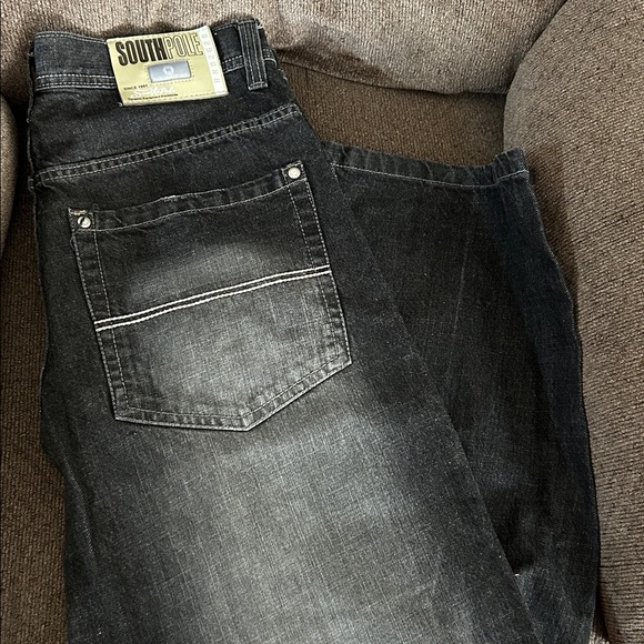 Y2K South Pole Gray Denim Pants 36 - Picture 1 of 5